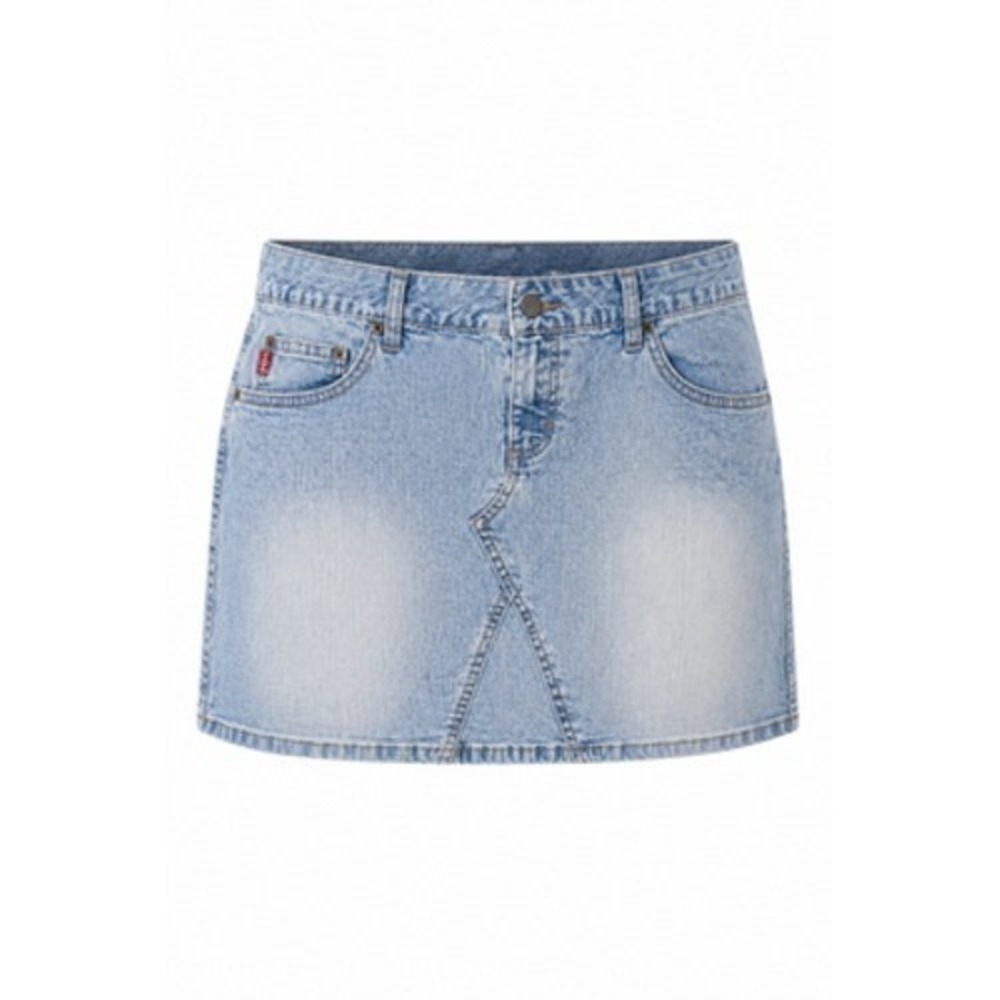 VTG Y2K Denim Mini Skirt Juniors 11 Blue Low Rise Stretch Faded Pockets 90s Mudd